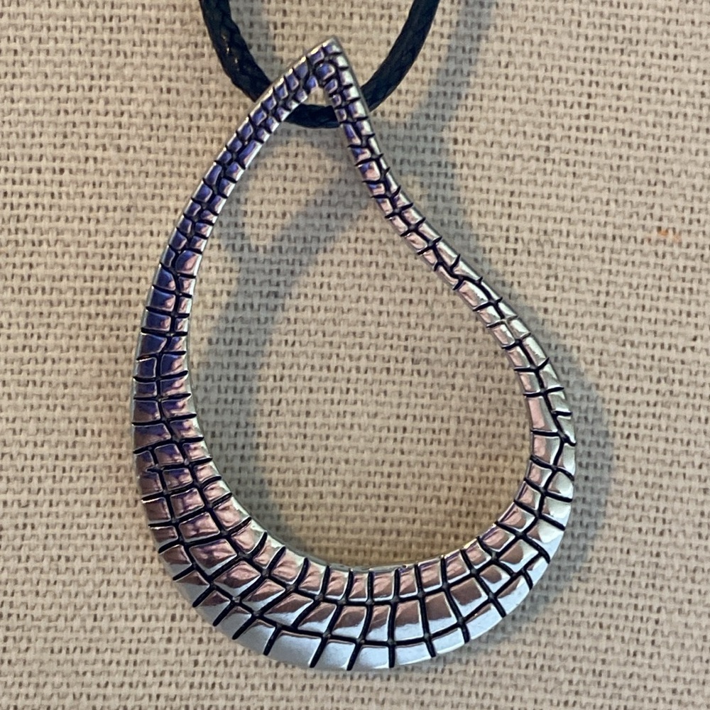 Lia Sophia Silver Teardrop Pendant